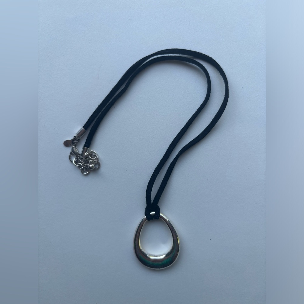 Silver Wrapped Bohemian Pendant Necklace